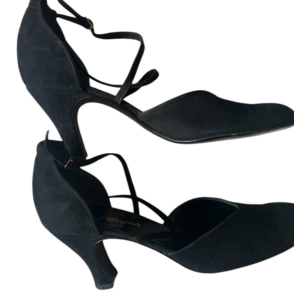 Robert Clergerie Paris Black Suede closed toe heels